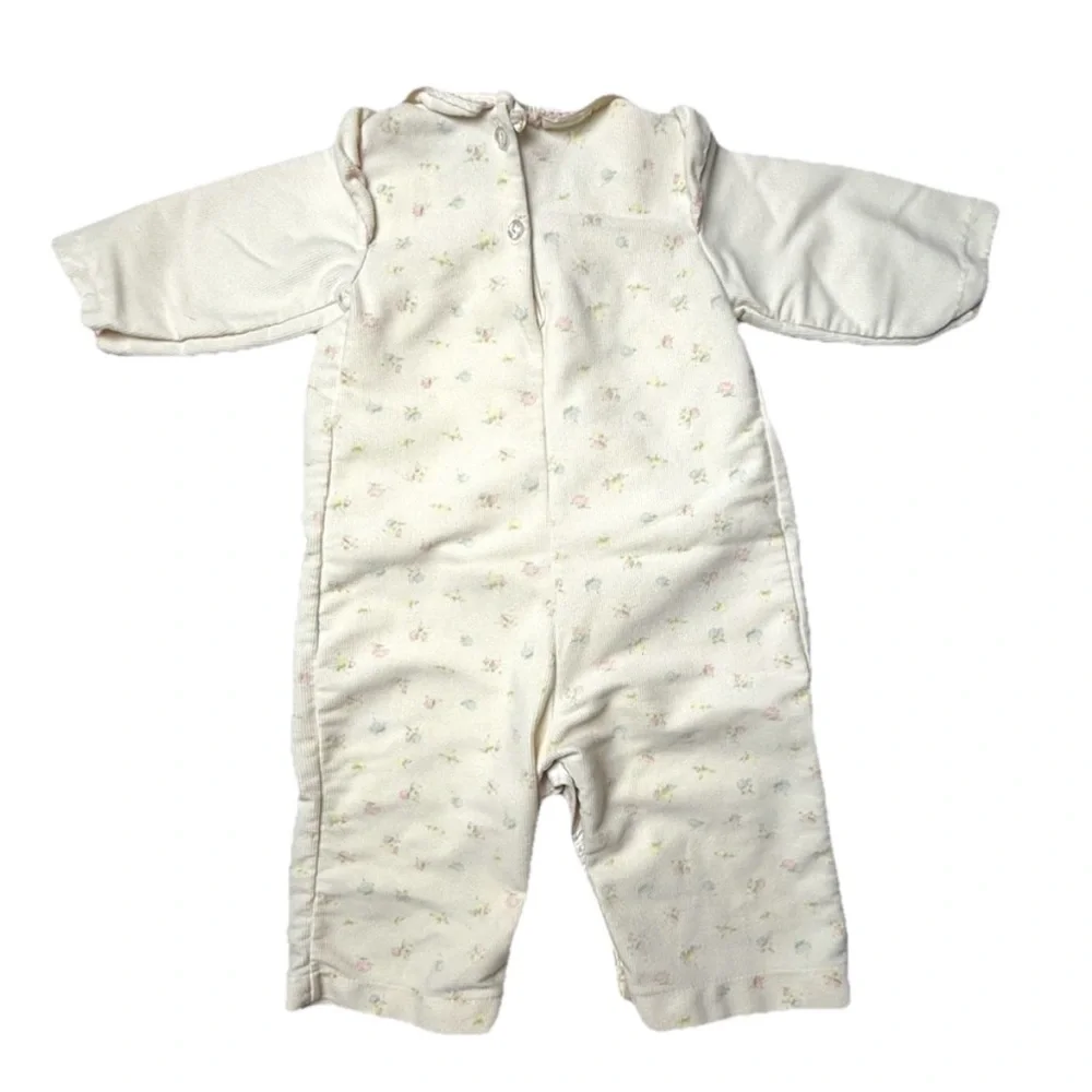 Vintage Carter's Baby Outfit Size 3 Months One-Piece‎ Floral Smocked Made in USA